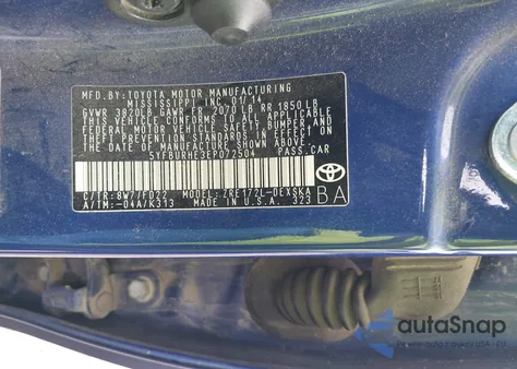 2014 Toyota Corolla S Plus z USA, uszkodzony, nr VIN 5YFBURHE3EP072504